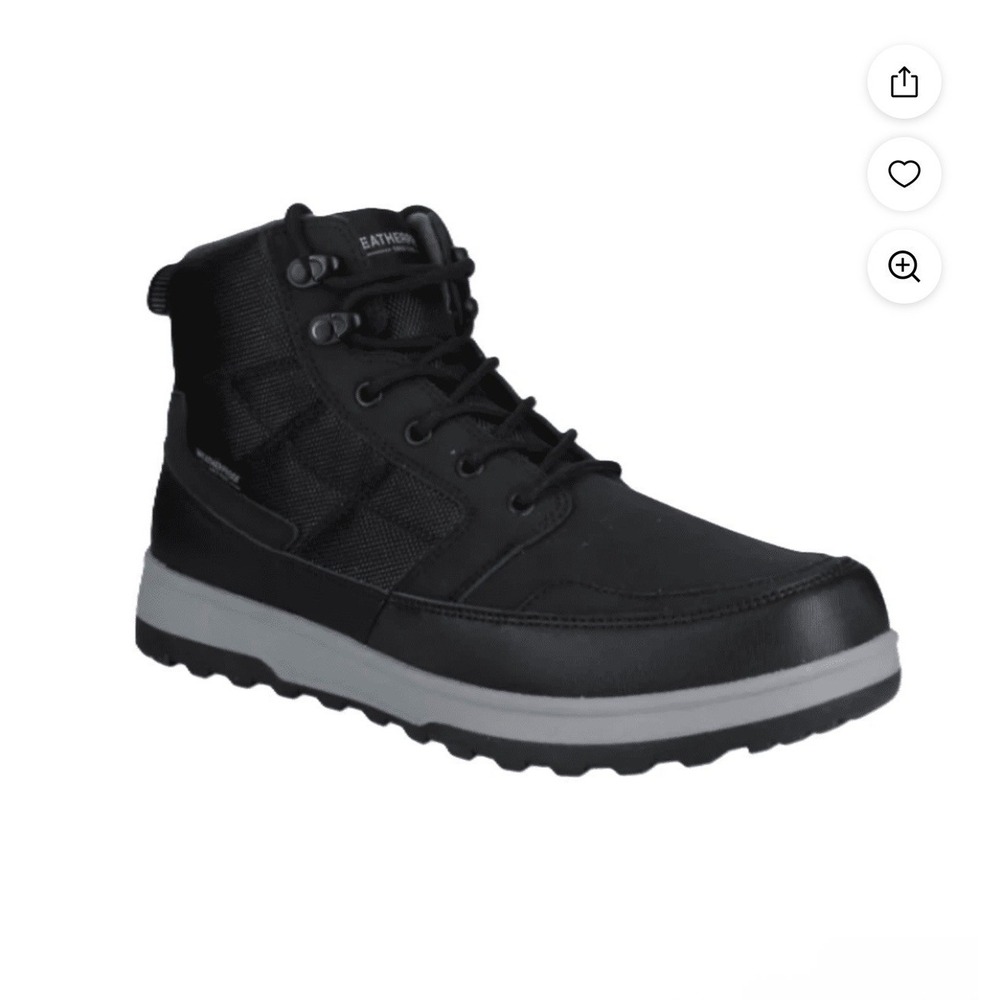NEW Weatherproof Jenkins Boot Men's Size 8 Black Memory‎ Foam